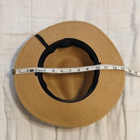 SUN Hat with black faux band - Picture 4 of 4